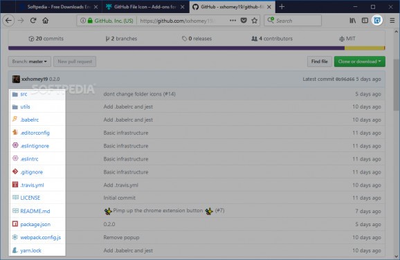 GitHub File Icon for Firefox screenshot