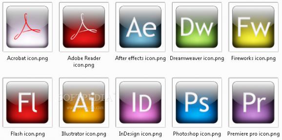Glowing Adobe Icons screenshot
