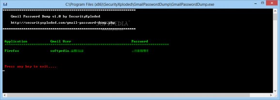 Gmail Password Dump screenshot