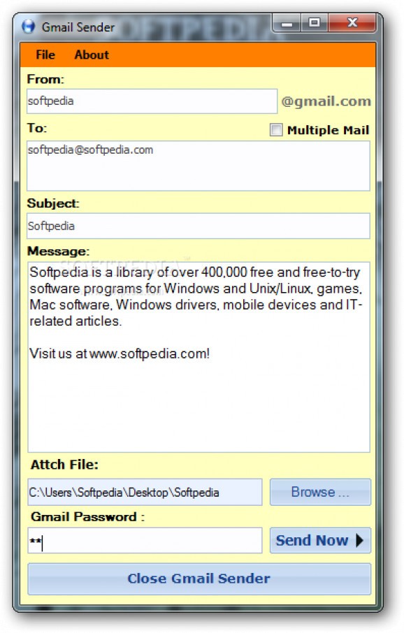 Gmail Sender screenshot