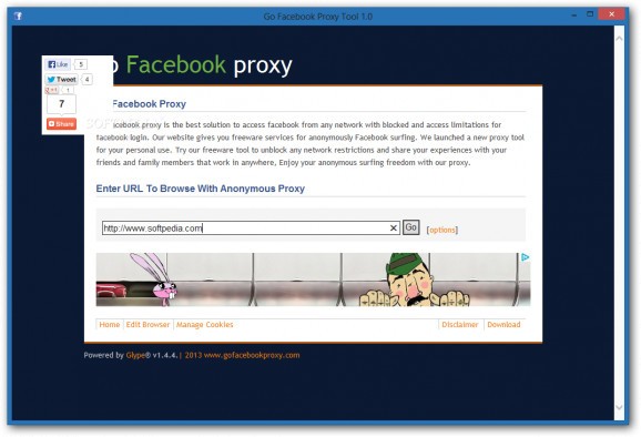 Go Facebook Proxy Tool screenshot