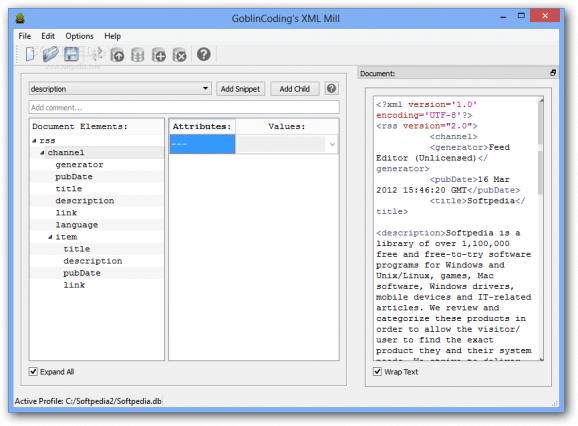 GoblinCoding's XML Mill screenshot