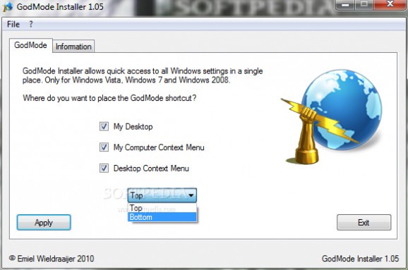 GodMode Installer screenshot