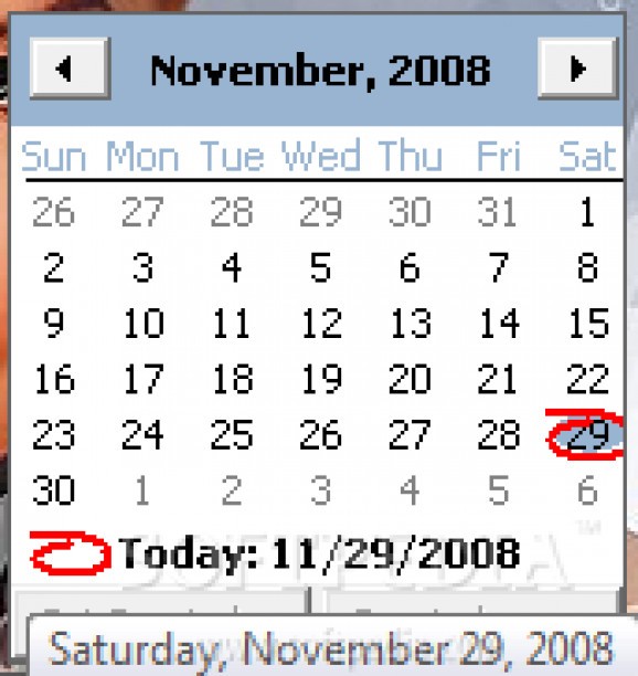 Gold Calendar screenshot