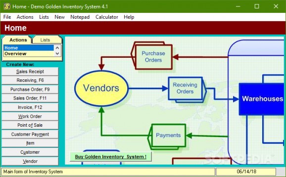 Golden Inventory System screenshot