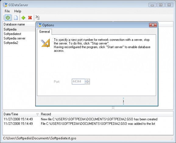 GoldenSection DataServer screenshot
