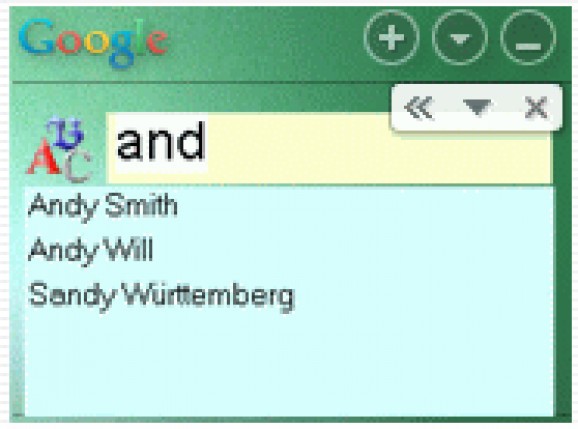 Google Desktop Open Contacts Plug-in screenshot