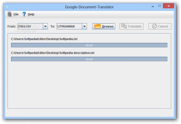 Google-Document-Translator screenshot