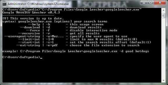 Google Leecher screenshot