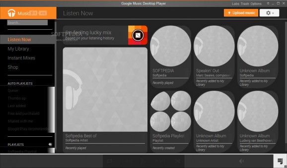 GMusic Desktop Player screenshot