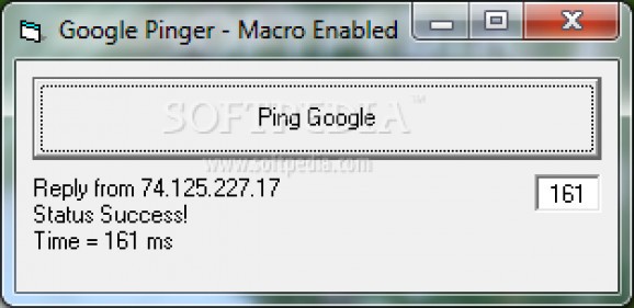 Google Pinger screenshot