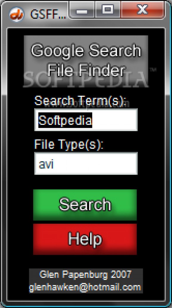 Google Search File Finder screenshot