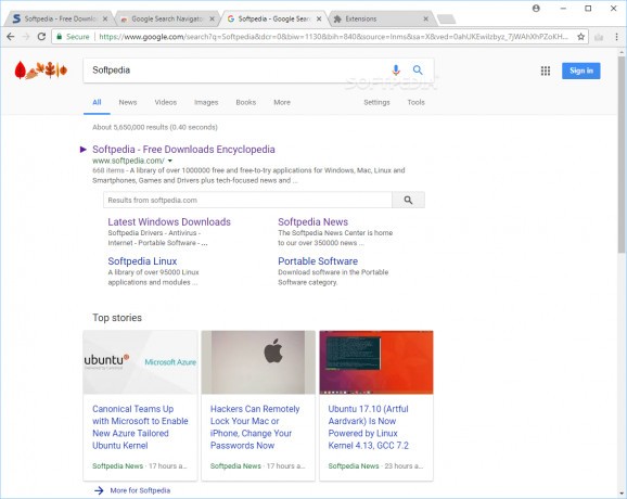 Web Search Navigator screenshot
