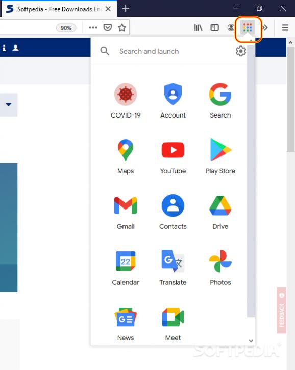 G App Launcher for Firefox screenshot