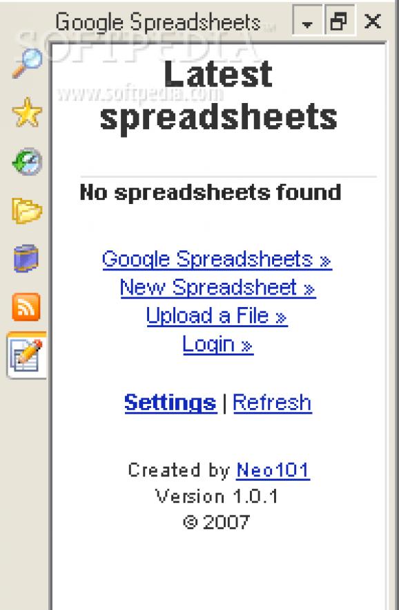 Google Spreadsheets screenshot