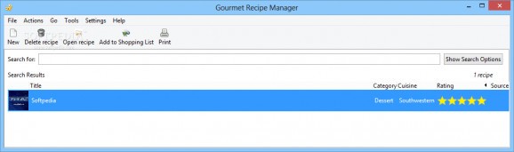 Gourmet Recipe Manager screenshot