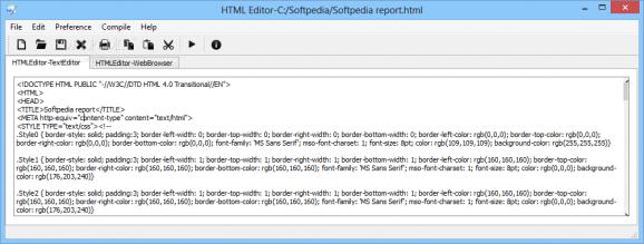 HTML Editor screenshot