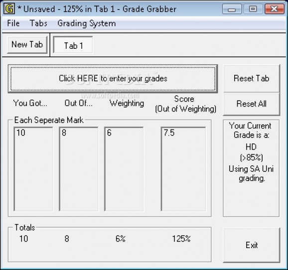 GradeGrabber screenshot