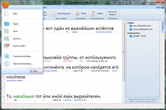 Grammatica screenshot
