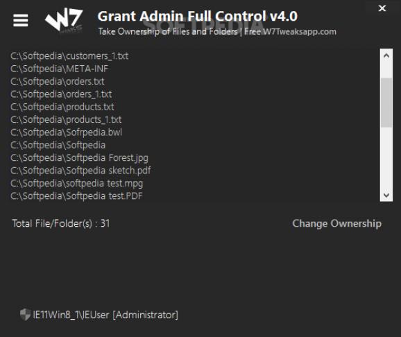 Grant Admin Full Control screenshot