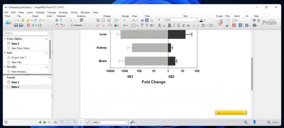 GraphPad Prism screenshot