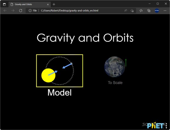 Gravity and Orbits screenshot