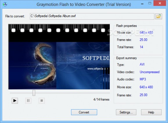 Graymotion Flash to Video Converter screenshot