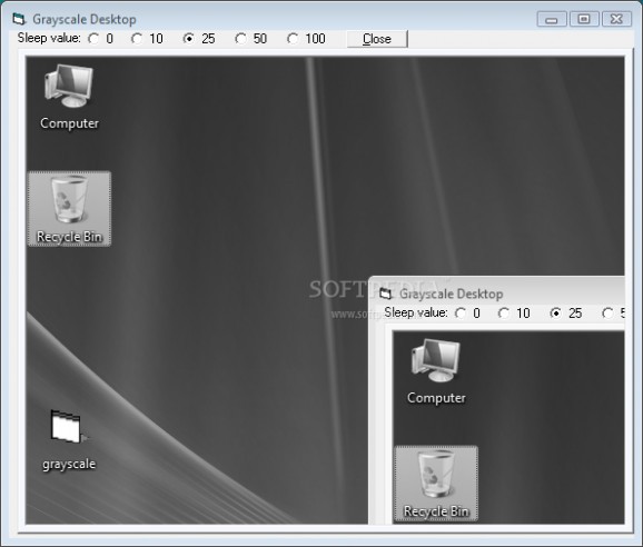 Grayscale Desktop screenshot