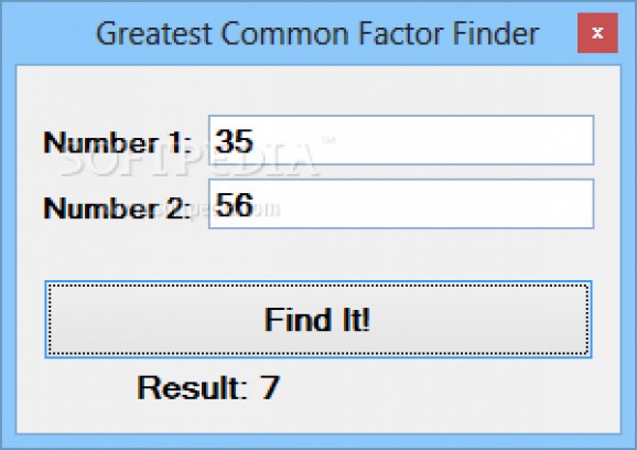 Greatest Common Factor Finder screenshot