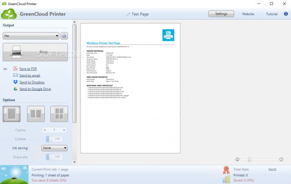GreenCloud Printer screenshot