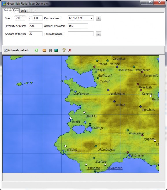 Greenfish Relief Map Generator screenshot