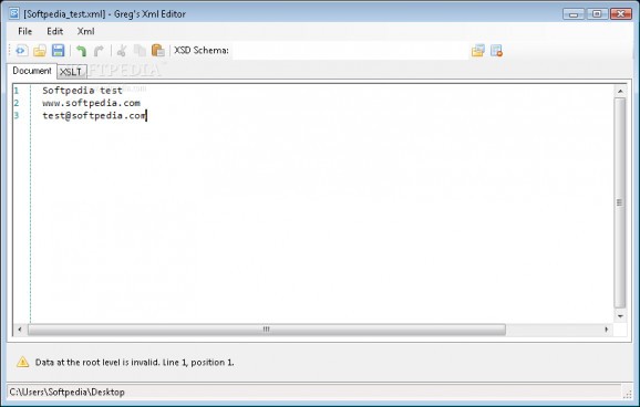 Greg's Xml Editor screenshot