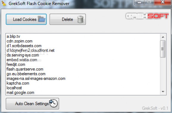 GrekSoft Flash Cookie Remover screenshot