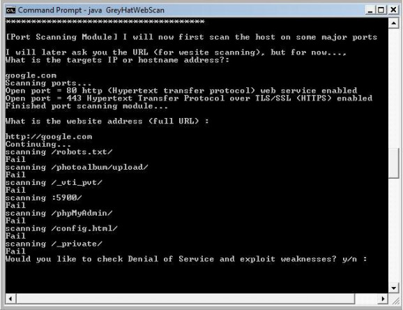 GreyHat Web Scanner screenshot