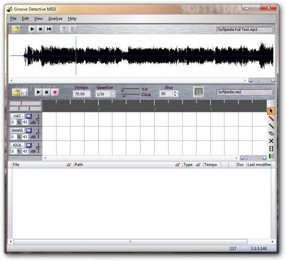 Groove Detective MIDI screenshot