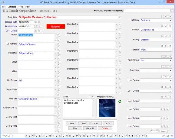 HD Book Organizer screenshot