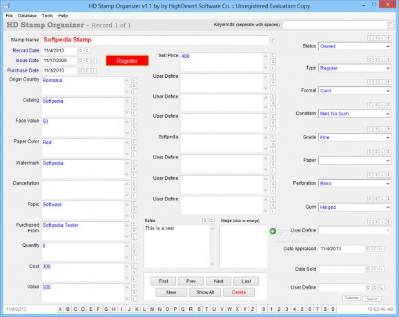 HD Stamp Organizer screenshot