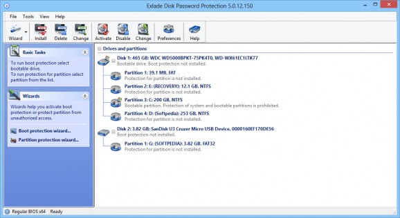 Exlade Disk Password Protection screenshot
