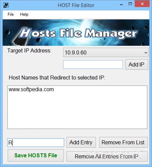 HOST File Editor screenshot