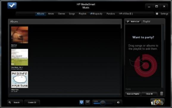 HP MediaSmart Music Software screenshot