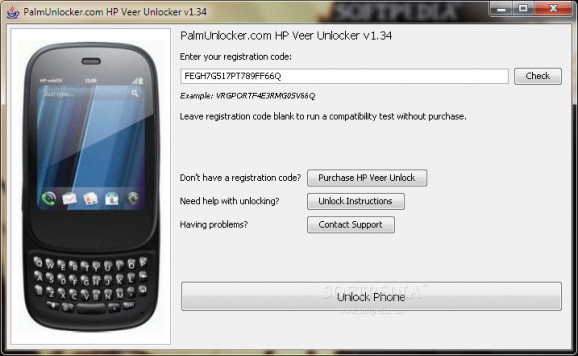 HP Veer Unlocker screenshot