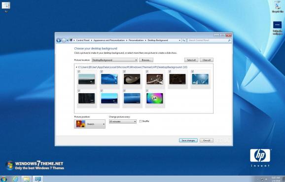 HP Windows 7 Theme screenshot