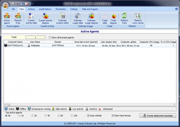 HSLAB Security Tracker NEF screenshot