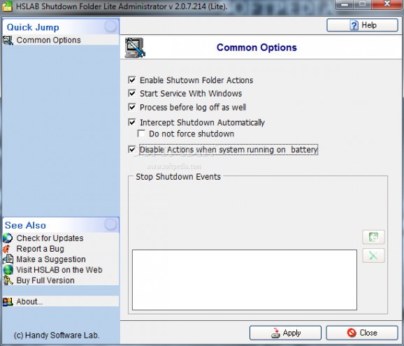 HSLAB Shutdown Folder Lite screenshot