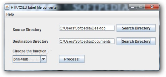 HTK/CSLU label file converter screenshot