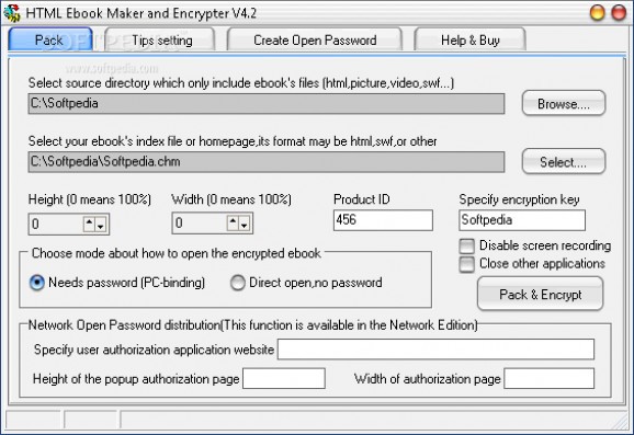 HTML Ebook Maker and Encrypter screenshot