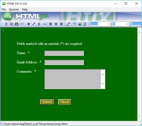 HTML Fix screenshot