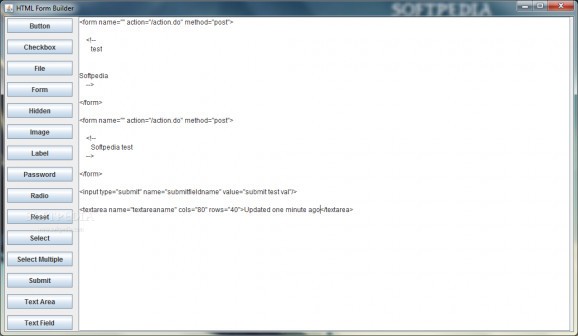 HTML Form Builder screenshot