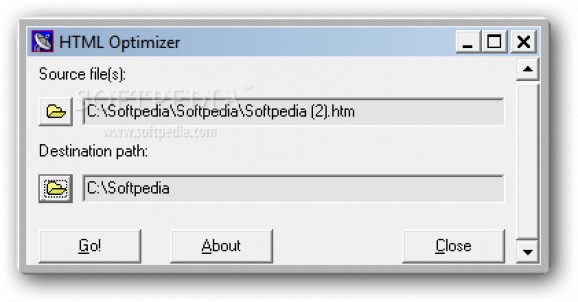 HTML Optimizer Portable screenshot