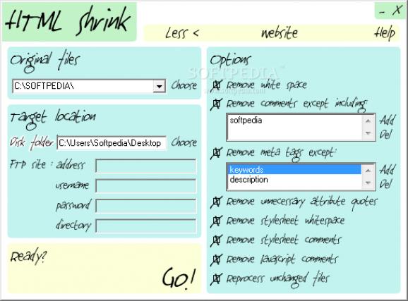 HTML Shrink screenshot
